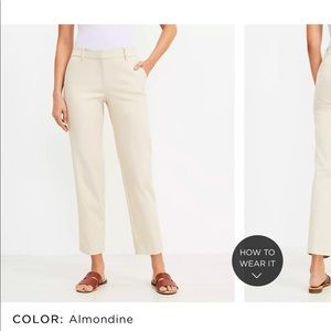 LOFT Rivera Slim Pant Women’s 0. Regular color Almondine
